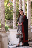 Noor by Saadia Asad Embroidered Khaddar Unstitched 3Pc Suit D-01 Noir Safari