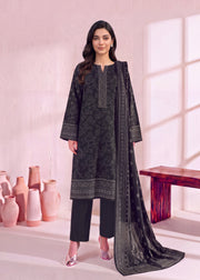 Zeenia Marina Vol-02 Digital Printed Dhanak Marina Unstitched 3Pc Suit DS-01 Noir