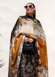 Kanwal Malik Elysia Embroidered Lawn Unstitched 3Pc Suit - NOIRE