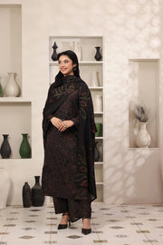Feathers The Frost Digital Printed Dhanak Unstitched 3Pc Suit Nomad Nights-FT785