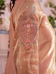 Faiza Faisal Heeriye Embroidered Raw Silk Unstitched 3Pc Suit - Noor
