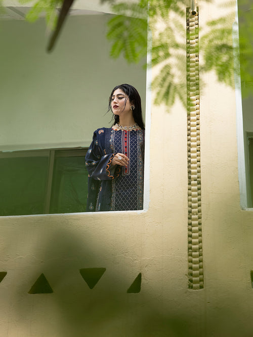 Afsaneh by Mahnur Embroidered Karandi Unstitched 3Pc Suit D-02 Noor