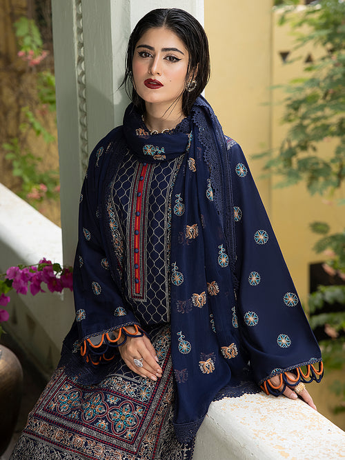 Afsaneh by Mahnur Embroidered Karandi Unstitched 3Pc Suit D-02 Noor