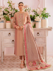 Faiza Faisal Heeriye Embroidered Raw Silk Unstitched 3Pc Suit - Noor