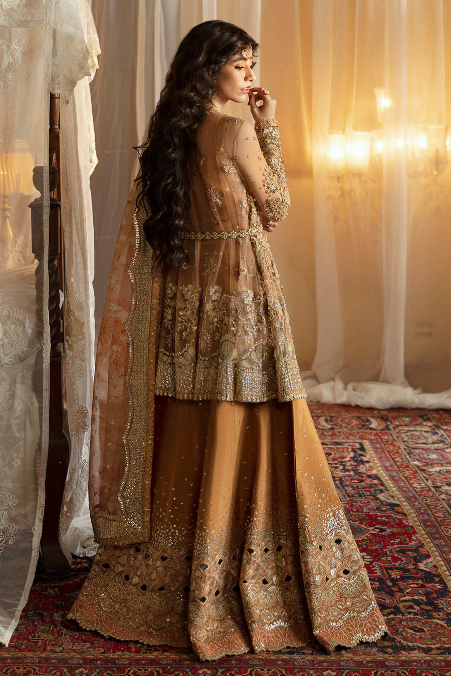 Hayat by Afrozeh Embroidered Net Unstitched 3Pc Suit AFH-24-06 NOORAY