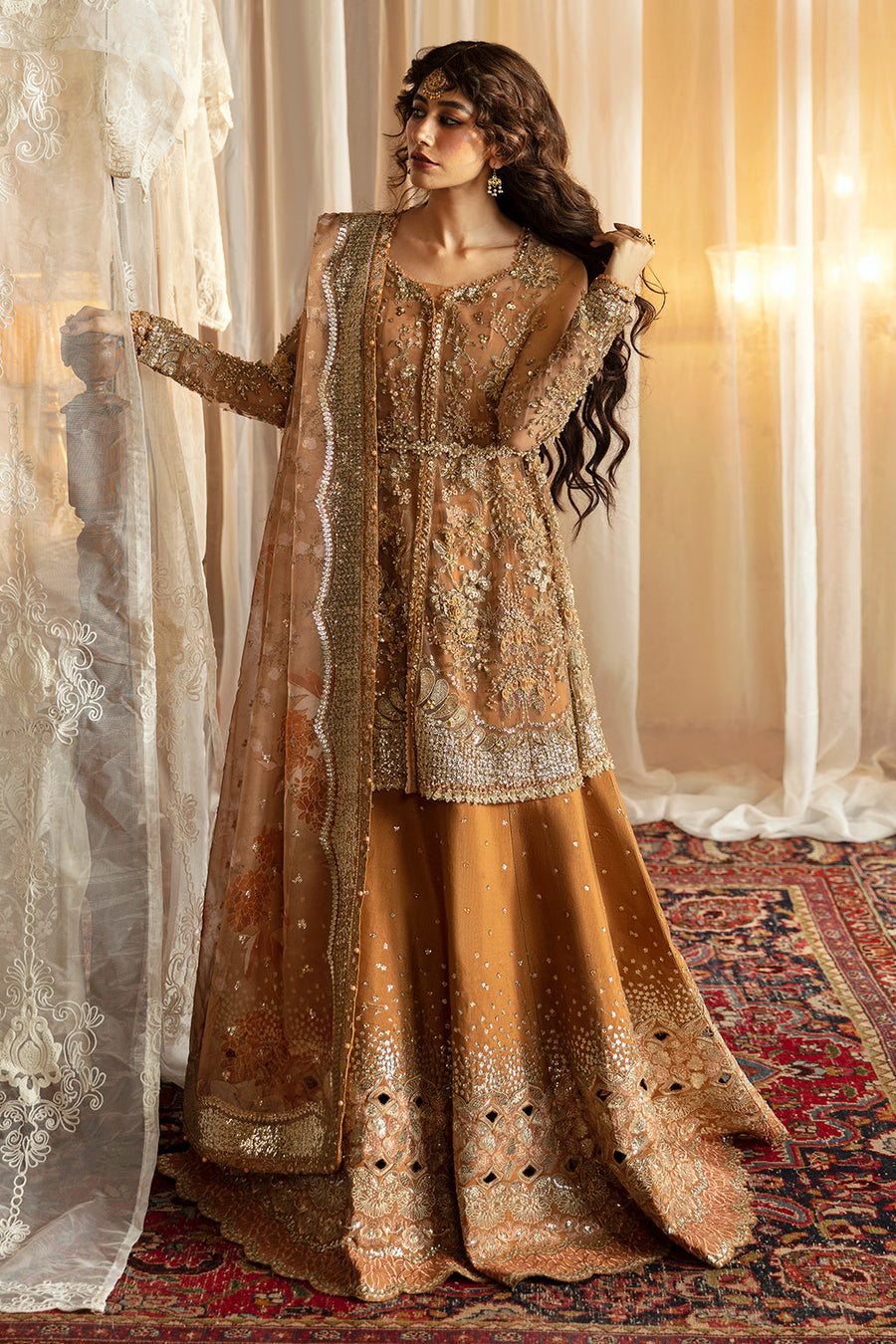 Hayat by Afrozeh Embroidered Net Unstitched 3Pc Suit AFH-24-06 NOORAY
