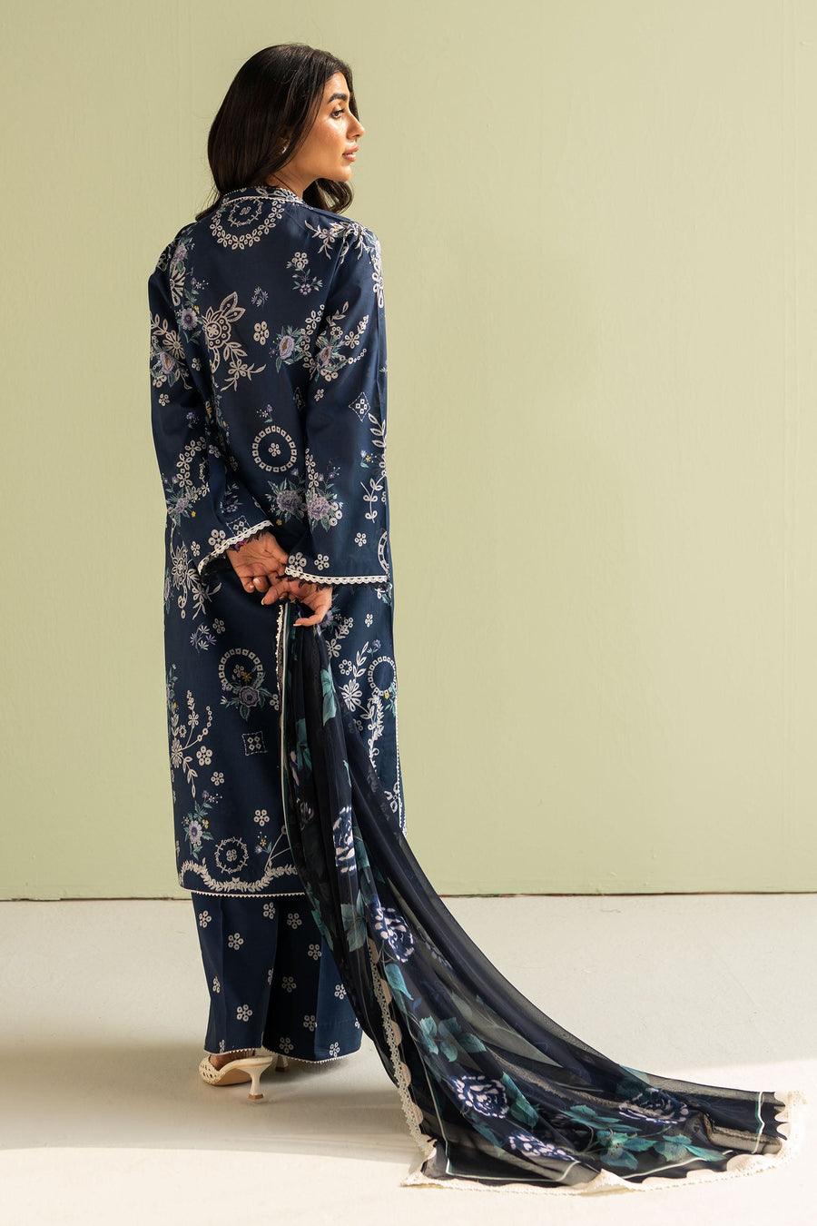 Coco by Zara Shahjahan Prints Unstitched Lawn 3Pc Suit D-08A NORA