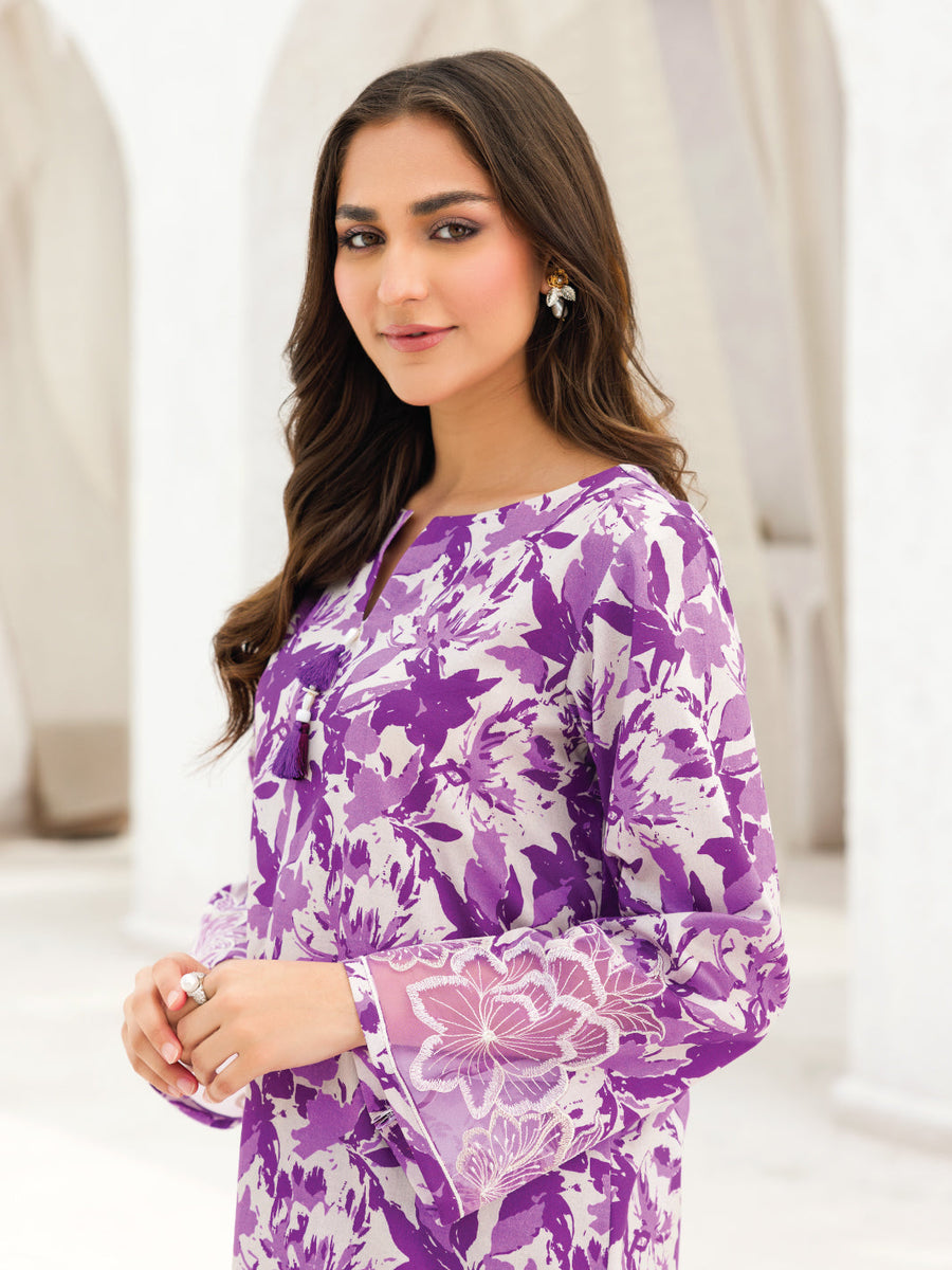 Faiza Faisal Aura Pret Embroidered Dobby Lawn 2Pc Suit - Noura