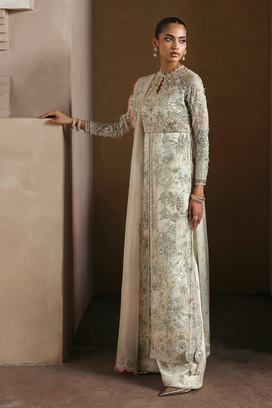 Soraya Lumene Embroidered Organza Unstitched 3Pc Suit - Novara
