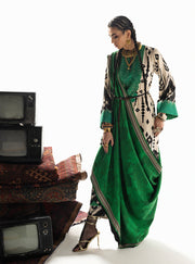Zainab Chottani Embroidered Marina Twill Unstitched 3Pc Suit D-07 Novaya