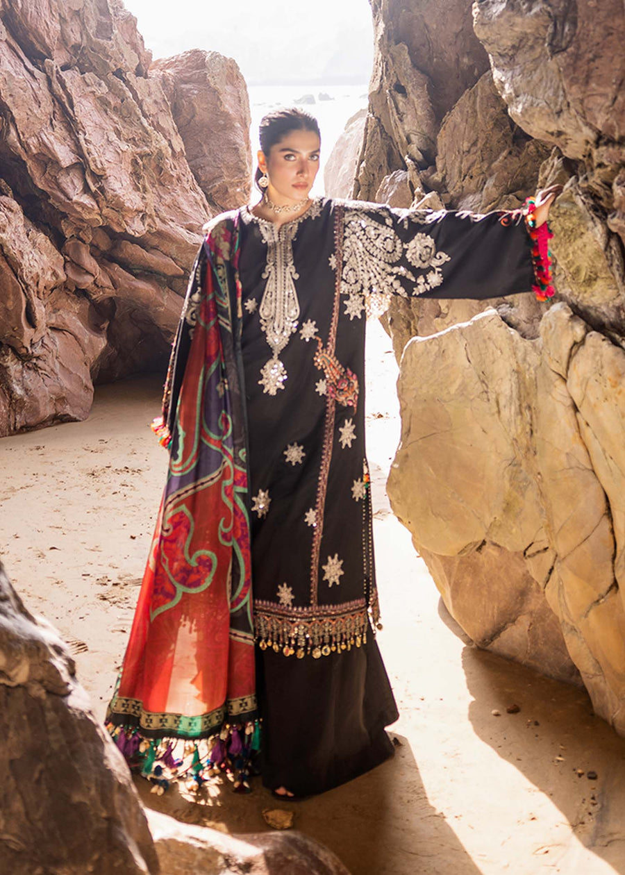 Siraa by Sadaf Fawad Khan Embroidered Lawn Unstitched 3Pc Suit - Nuha (A)