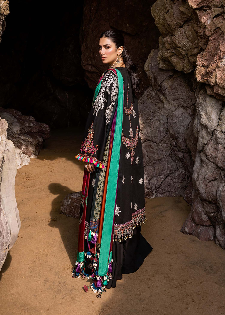 Siraa by Sadaf Fawad Khan Embroidered Lawn Unstitched 3Pc Suit - Nuha (A)