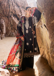 Siraa by Sadaf Fawad Khan Embroidered Lawn Unstitched 3Pc Suit - Nuha (A)