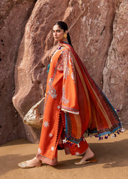 Siraa by Sadaf Fawad Khan Embroidered Lawn Unstitched 3Pc Suit - Nuha (B)