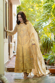 Noor by Azzal Embroidered Organza Unstitched 3Pc Suit D-05 Nureh