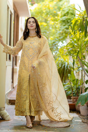 Noor by Azzal Embroidered Organza Unstitched 3Pc Suit D-05 Nureh