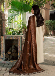 NUREH Exclusive Embroidered Leather Peach Unstitched 3Pc Suit NE-294