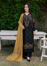 NUREH Exclusive Embroidered Leather Peach Unstitched 3Pc Suit NE-295