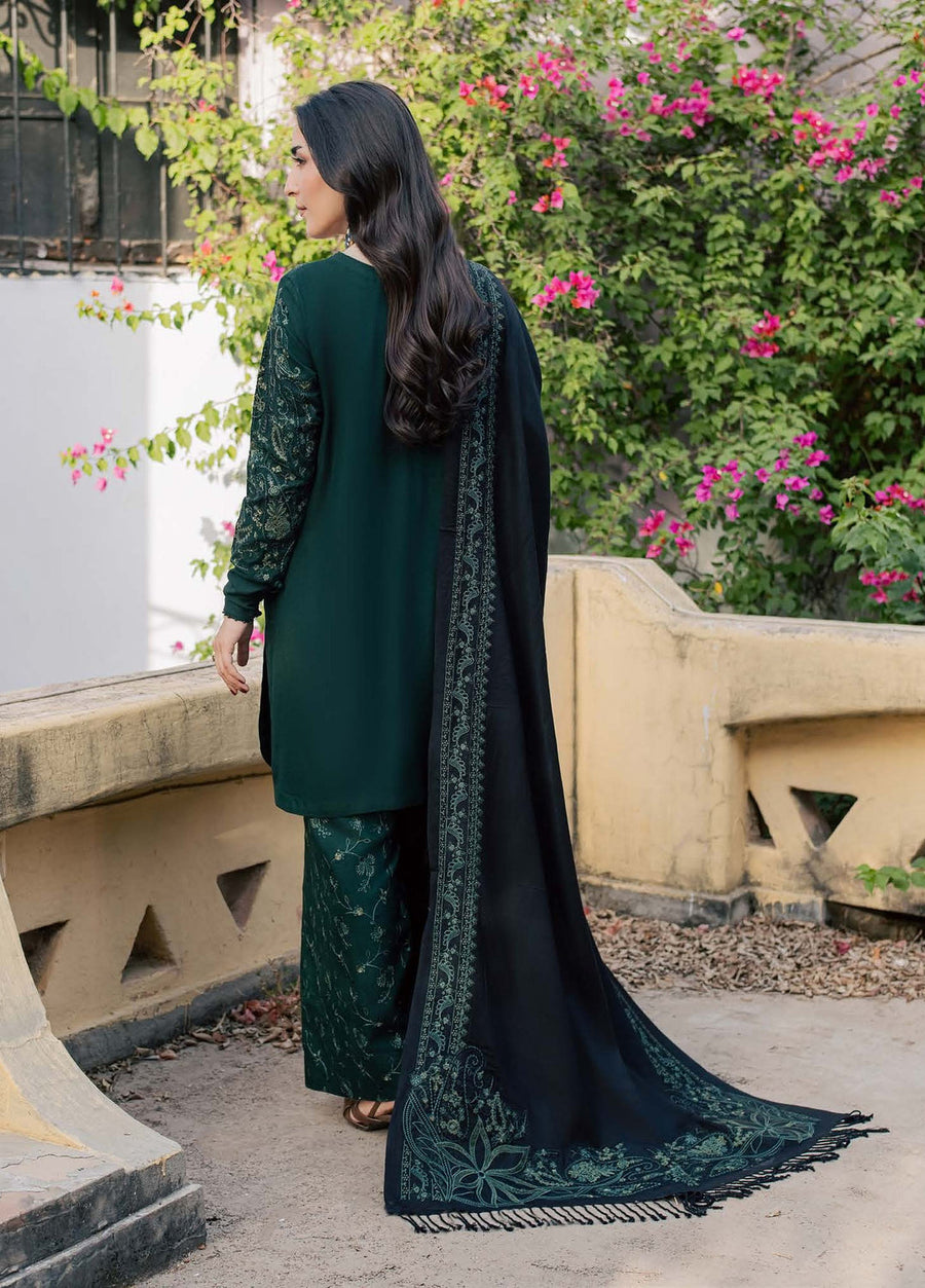 NUREH Exclusive Embroidered Leather Peach Unstitched 3Pc Suit NE-299