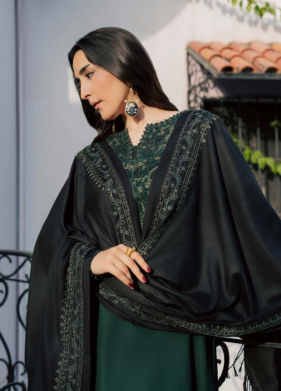 NUREH Exclusive Embroidered Leather Peach Unstitched 3Pc Suit NE-299