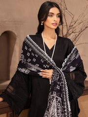 NUREH Koyal Monochrome Unstitched Chikankari Lawn 3Pc Suit B-04