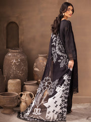 NUREH Koyal Monochrome Unstitched Chikankari Lawn 3Pc Suit B-05