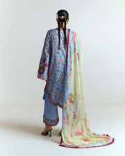 Jugnu by Hussain Rehar Unstitched Embroidered Lawn 3Pc Suit - Nyami