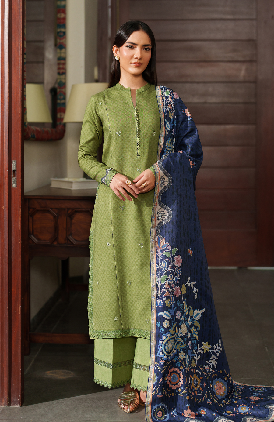 Bellini by Seran Embroidered Viscose Unstitched 3Pc Suit D-11 OLIRAE