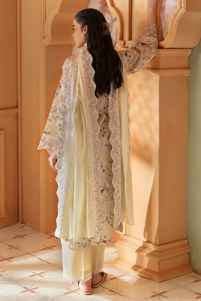 Cross Stitch Premium Embroidered Lawn Unstitched 3Pc Suit - OLIVE MUSE