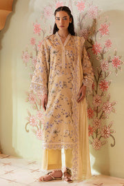 Cross Stitch Premium Embroidered Lawn Unstitched 3Pc Suit - OLIVE MUSE