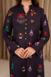Feathers Digital Printed Khaddar Unstitched 3Pc Suit ONYROS-FT597