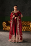 Emaan Adeel Verve Embroidered Raw Silk Unstitched 3Pc Suit - ONYX MUSE