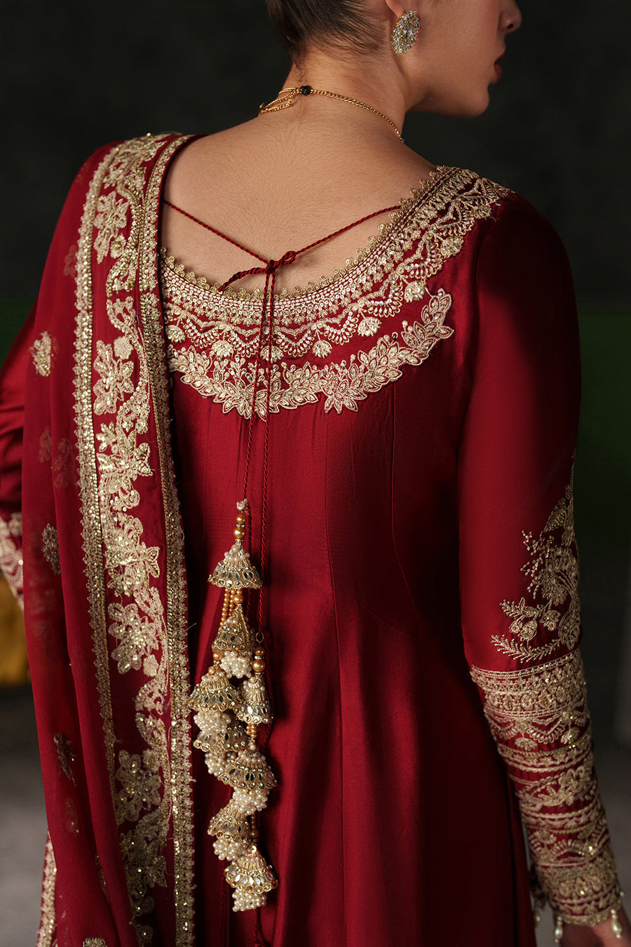 Emaan Adeel Verve Embroidered Raw Silk Unstitched 3Pc Suit - ONYX MUSE