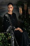 Cross Stitch Luxe Atelier Unstitched Chiffon 4Pc Suit - ONYX ZEST