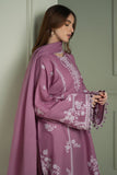 Cross Stitch Mahiri Embroidered Lawn Unstitched 3Pc Suit - ORCHID GLAZE