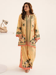 Faiza Faisal Reve Festive Pret Printed Grip Silk 2Pc Suit - ORIYA
