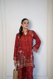 Faiza Faisal FNF Day-Out Printed Poly Lawn Pret 2Pc Suit - ORIYA