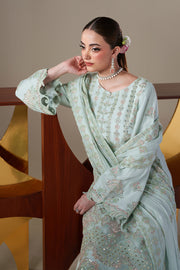 Emaan Adeel Nouvelle Embroidered Chiffon Unstitched 3Pc Suit - ORLA
