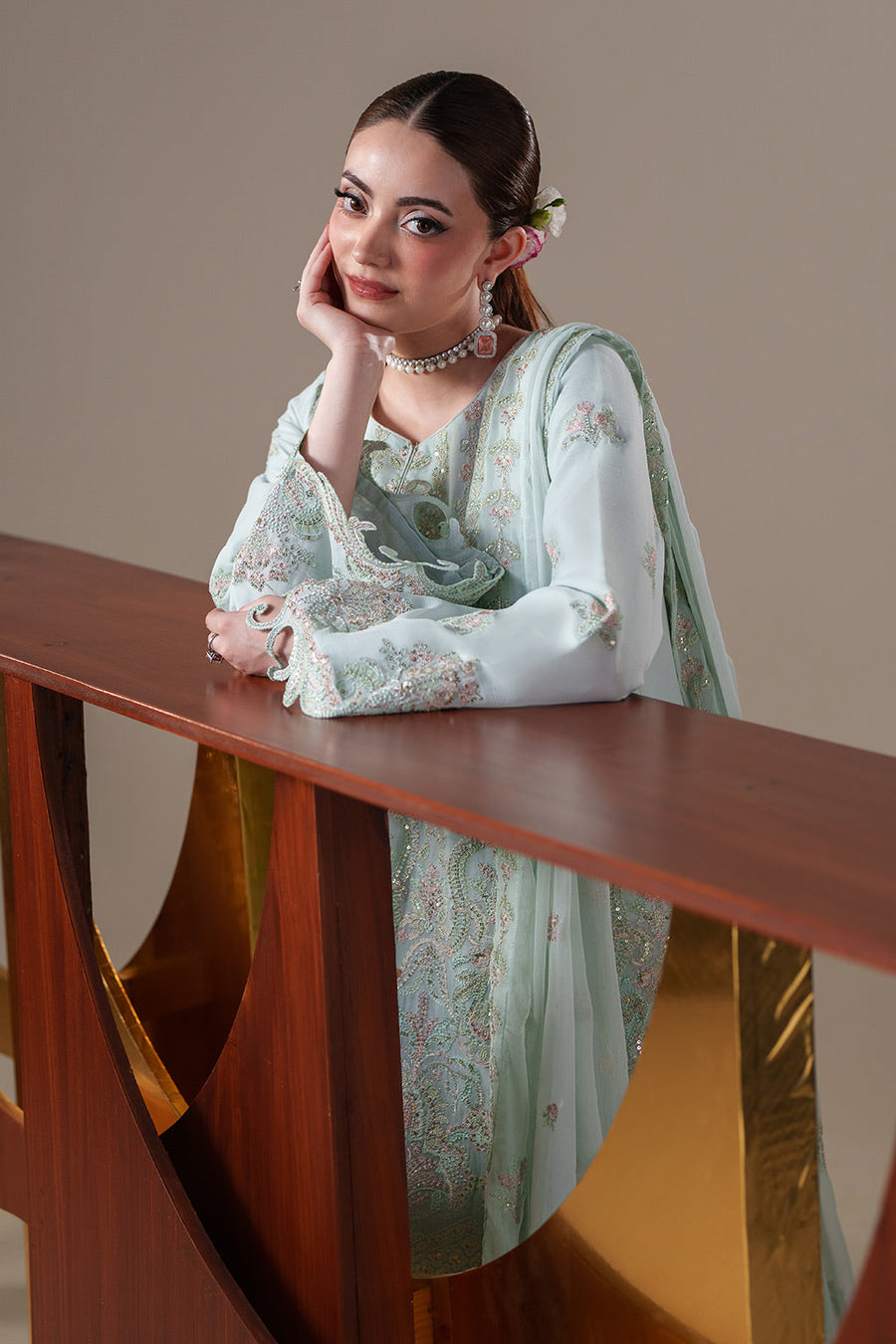 Emaan Adeel Nouvelle Embroidered Chiffon Unstitched 3Pc Suit - ORLA