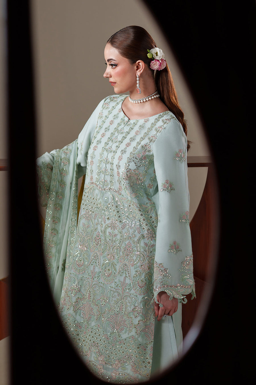 Emaan Adeel Nouvelle Embroidered Chiffon Unstitched 3Pc Suit - ORLA