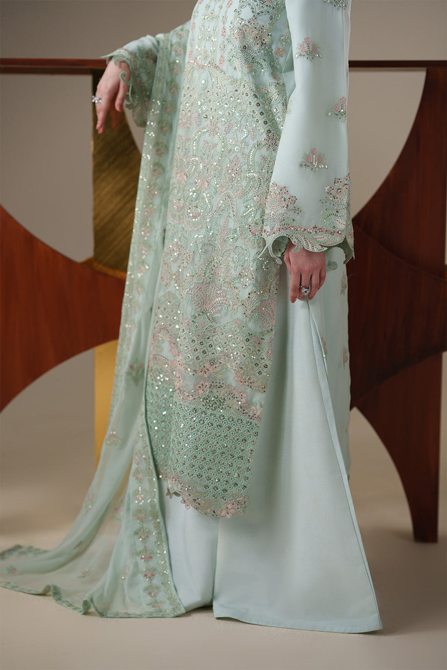 Emaan Adeel Nouvelle Embroidered Chiffon Unstitched 3Pc Suit - ORLA