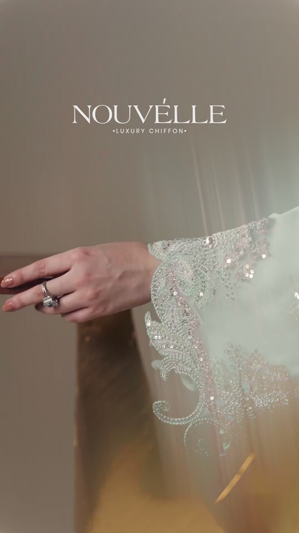 Emaan Adeel Nouvelle Embroidered Chiffon Unstitched 3Pc Suit - ORLA