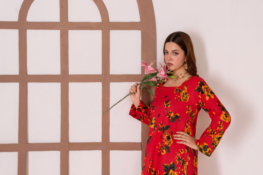 Feathers Digital Printed Khaddar Unstitched 2Pc Suit ORLITH-FT605
