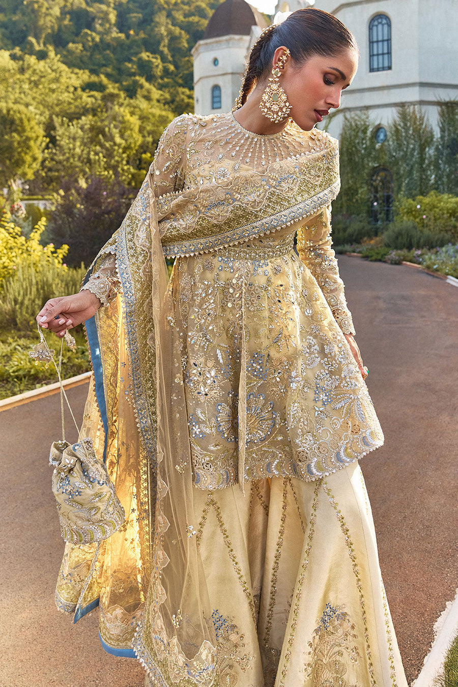 Soraya Lumene Embroidered Luxury Organza Unstitched 3Pc Suit - ORNELLA