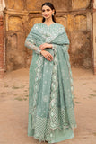 Farasha Ritzier Embroidered Chiffon Unstitched 3Pc Suit - Ocean Light