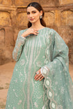 Farasha Ritzier Embroidered Chiffon Unstitched 3Pc Suit - Ocean Light