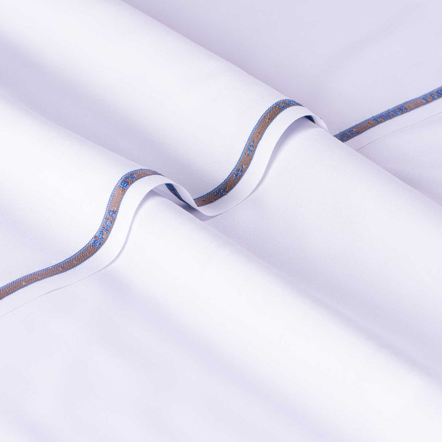 Spica by Dynasty Fabrics Men's Unstitched Wash & Wear Suit - Off White