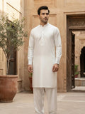 Farooq Textile Men's Cotton Latha Unstitched Shalwar Kameez Suit CLR26-Off White