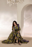 Feathers Premium Printed Lawn Unstitched 3Pc Suit Olive Orchard-FT646