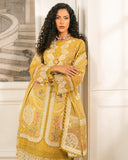 Zivah Apparel Unstitched Embroidered Luxury Lawn 3Pc Suit - Olivine